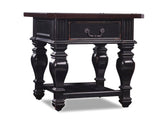 Rubbed Black Lamp Table